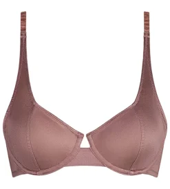 Soutien-gorge balconnet à armatures en dentelle Marron Chocolove