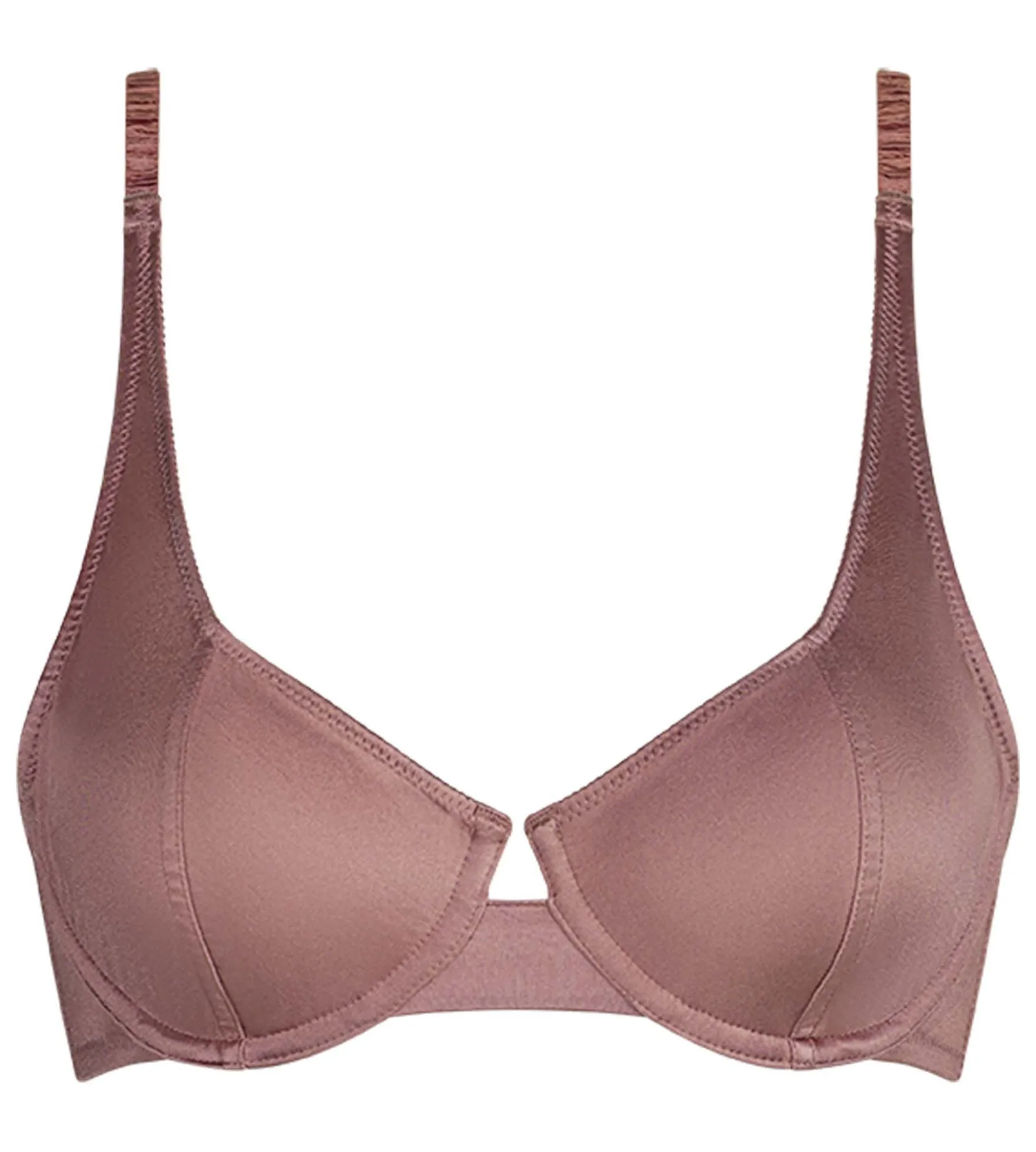 Soutien-gorge balconnet à armatures en dentelle Marron Chocolove