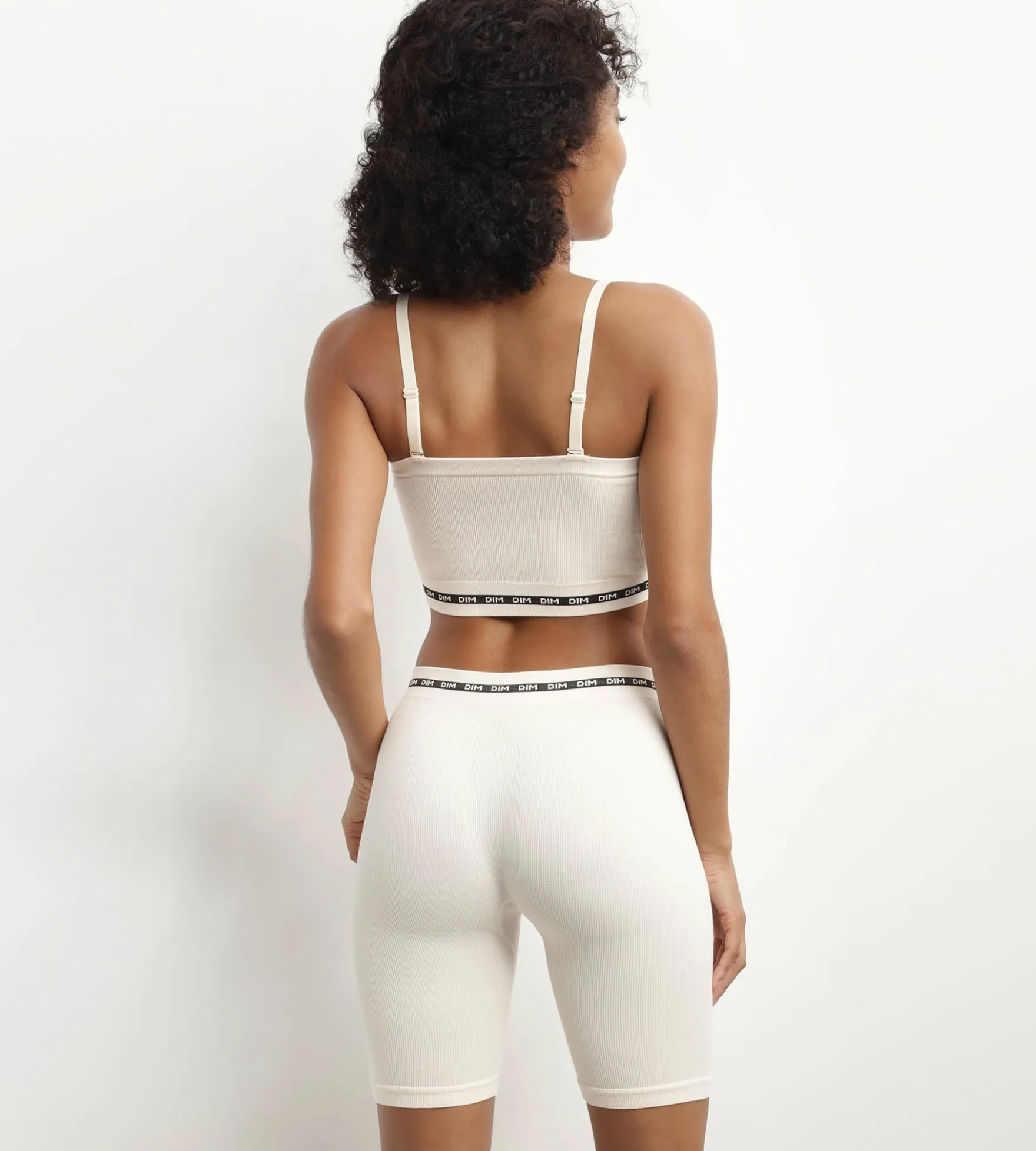Soutien-gorge bandeau en modal polyamide Beige sans armature Dim Icons Seamless