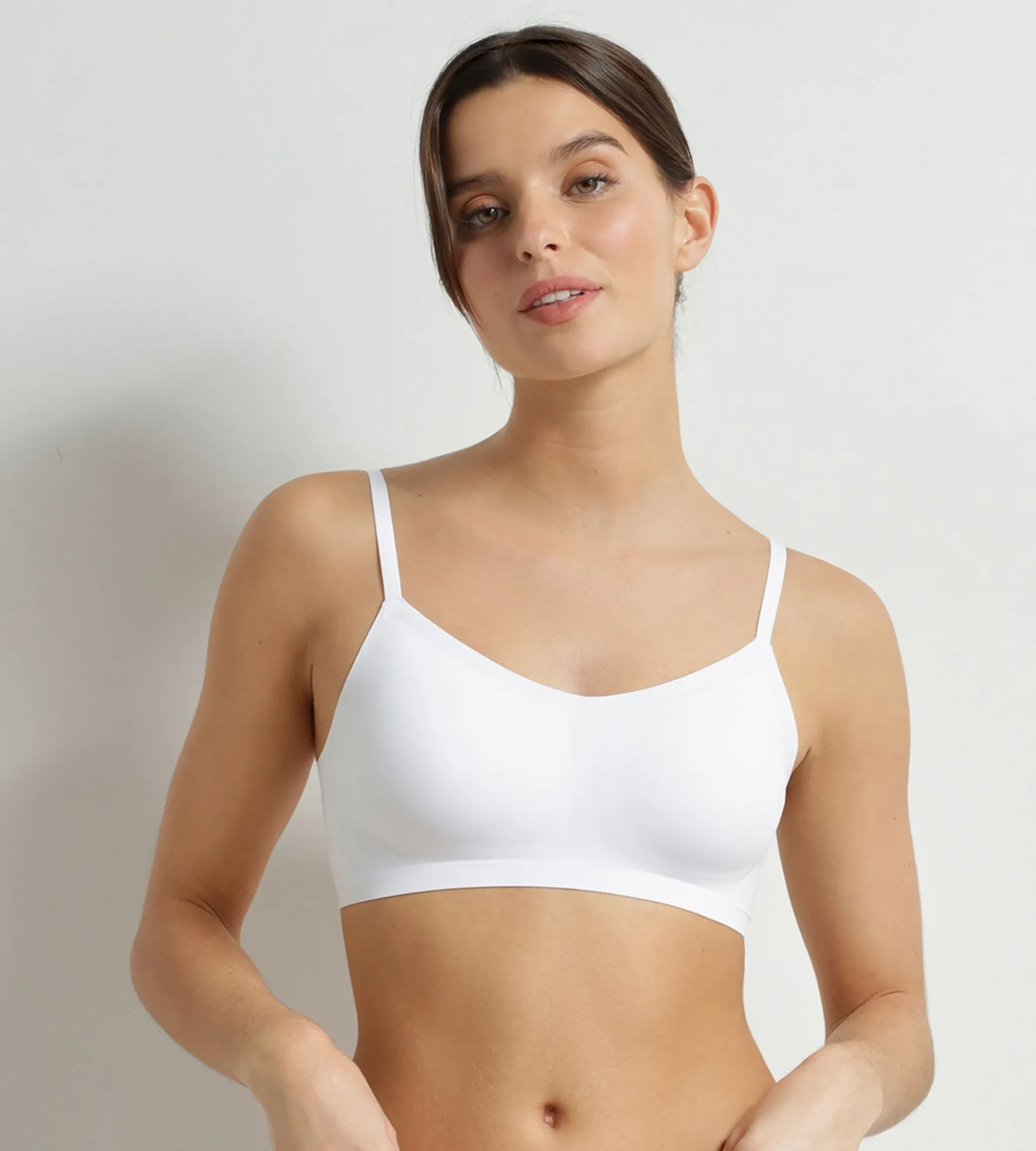 Soutien-gorge brassière en microfibre Blanc Dim Invisible