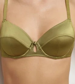 Soutien-gorge corbeille à armatures Vert Kaki Silk Radiance