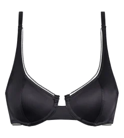 Soutien-gorge corbeille en microfibre satinée Gris Granit Dim Chéri