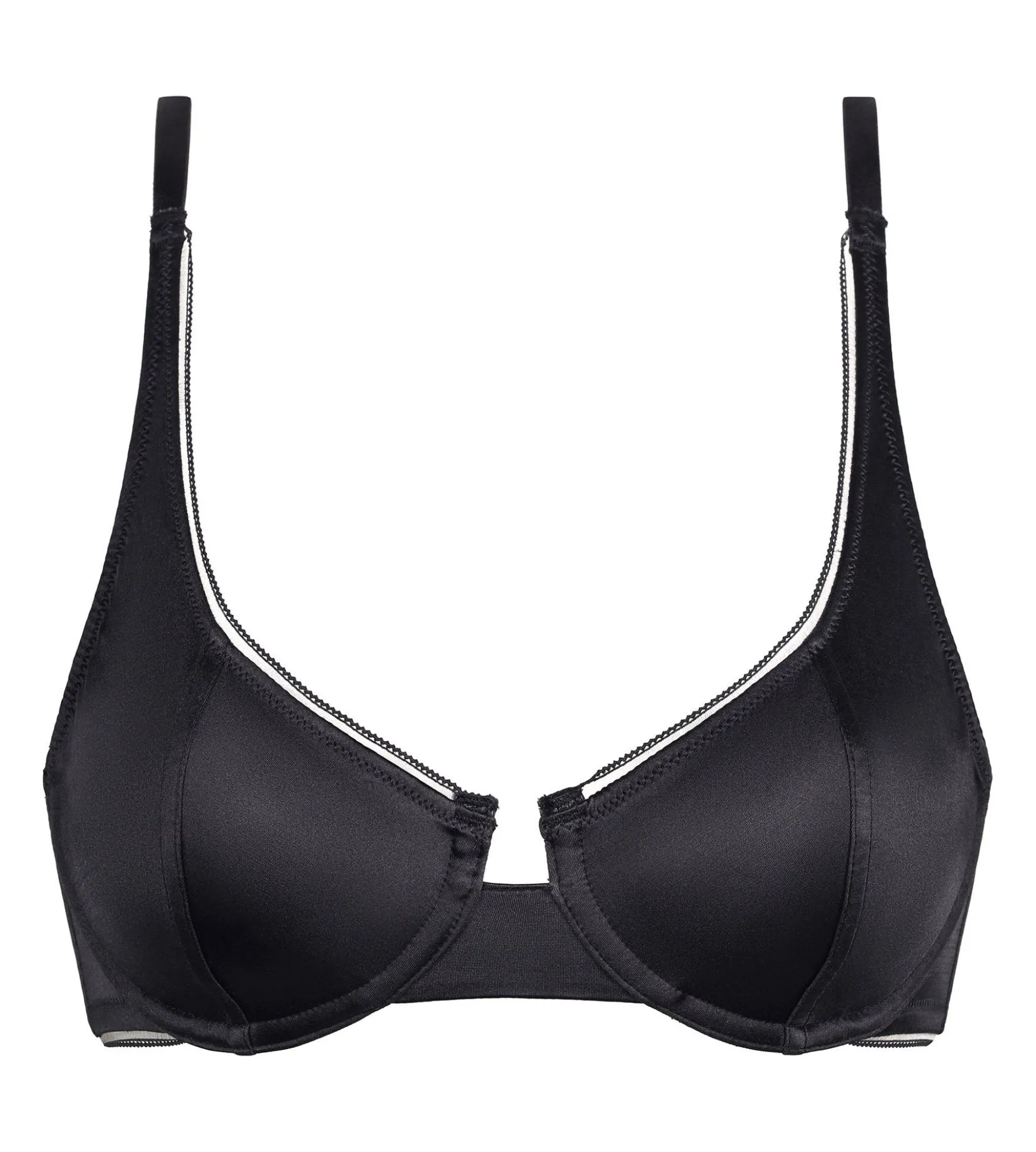 Soutien-gorge corbeille en microfibre satinée Gris Granit Dim Chéri