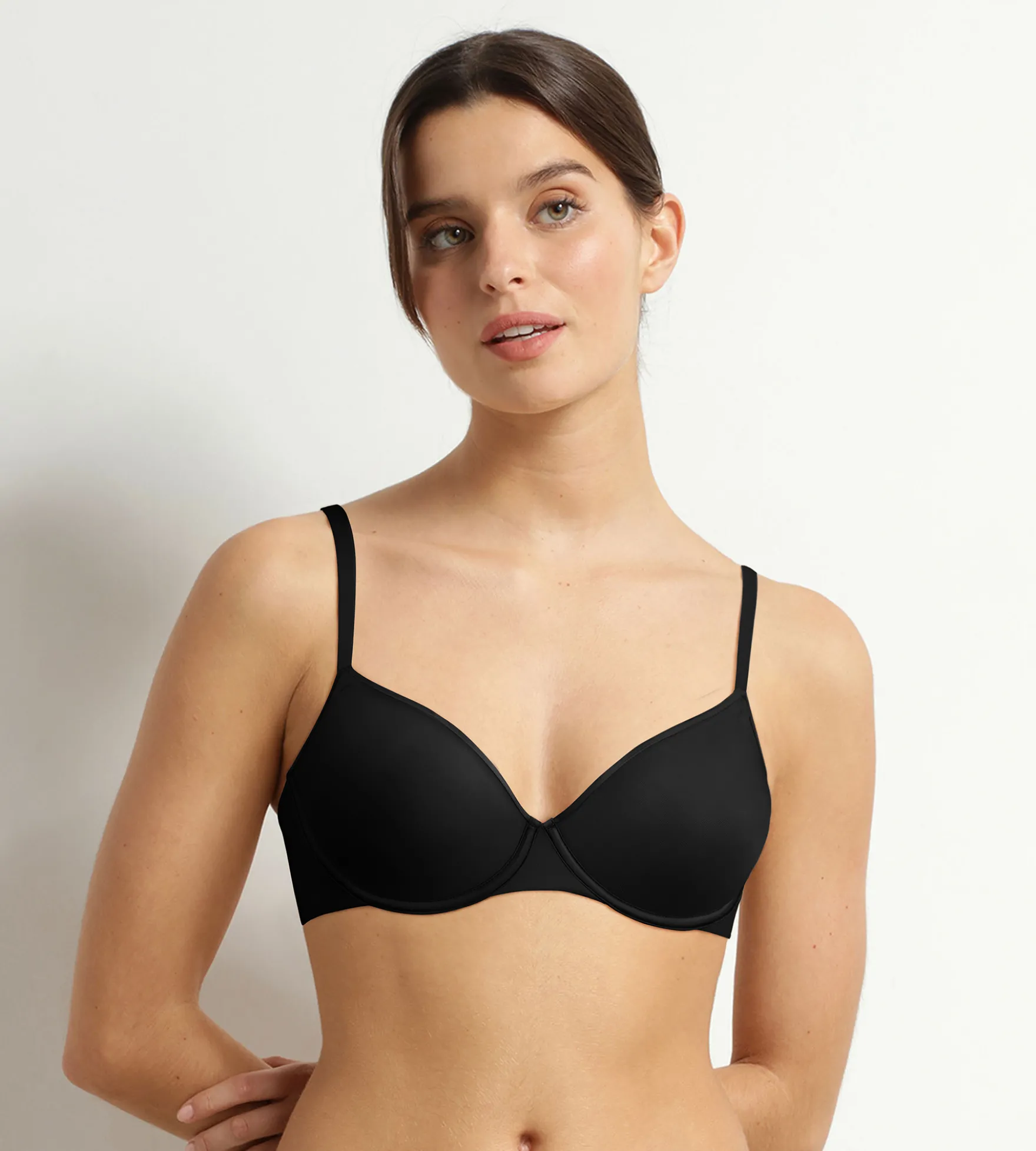 Soutien-gorge corbeille en microfibre Noir Dim Invisible