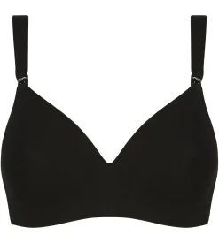 Soutien-gorge d’allaitement en jersey coton Noir Dim Maternité