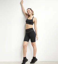 Soutien-gorge de sport en microfibre sculptante noire Dim Move