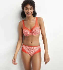 Soutien-gorge emboitant avec armatures Rouge à fleurs Generous Dim