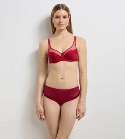 Soutien-gorge emboîtant à armatures bois rouge Generous Classic