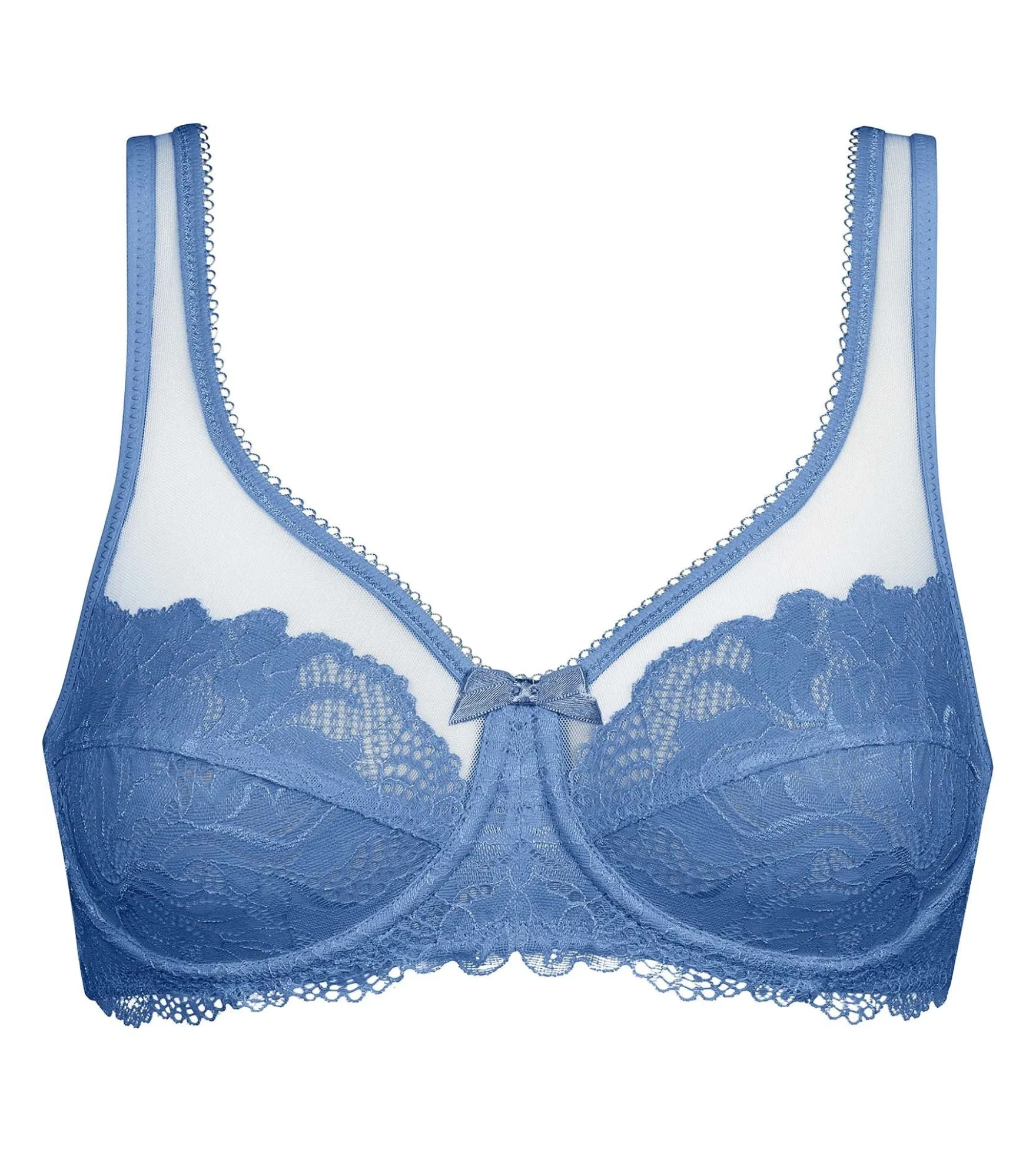 Soutien-gorge emboîtant en dentelle Bleu Dim Generous Essentiel