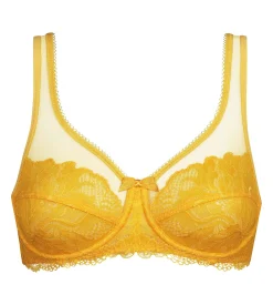 Soutien-gorge emboîtant en dentelle Jaune Dim Generous Essentiel