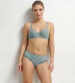 Soutien-gorge emboîtant en microfibre et tulle Sauge Generous