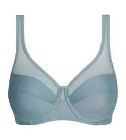 Soutien-gorge emboîtant en microfibre et tulle Sauge Generous