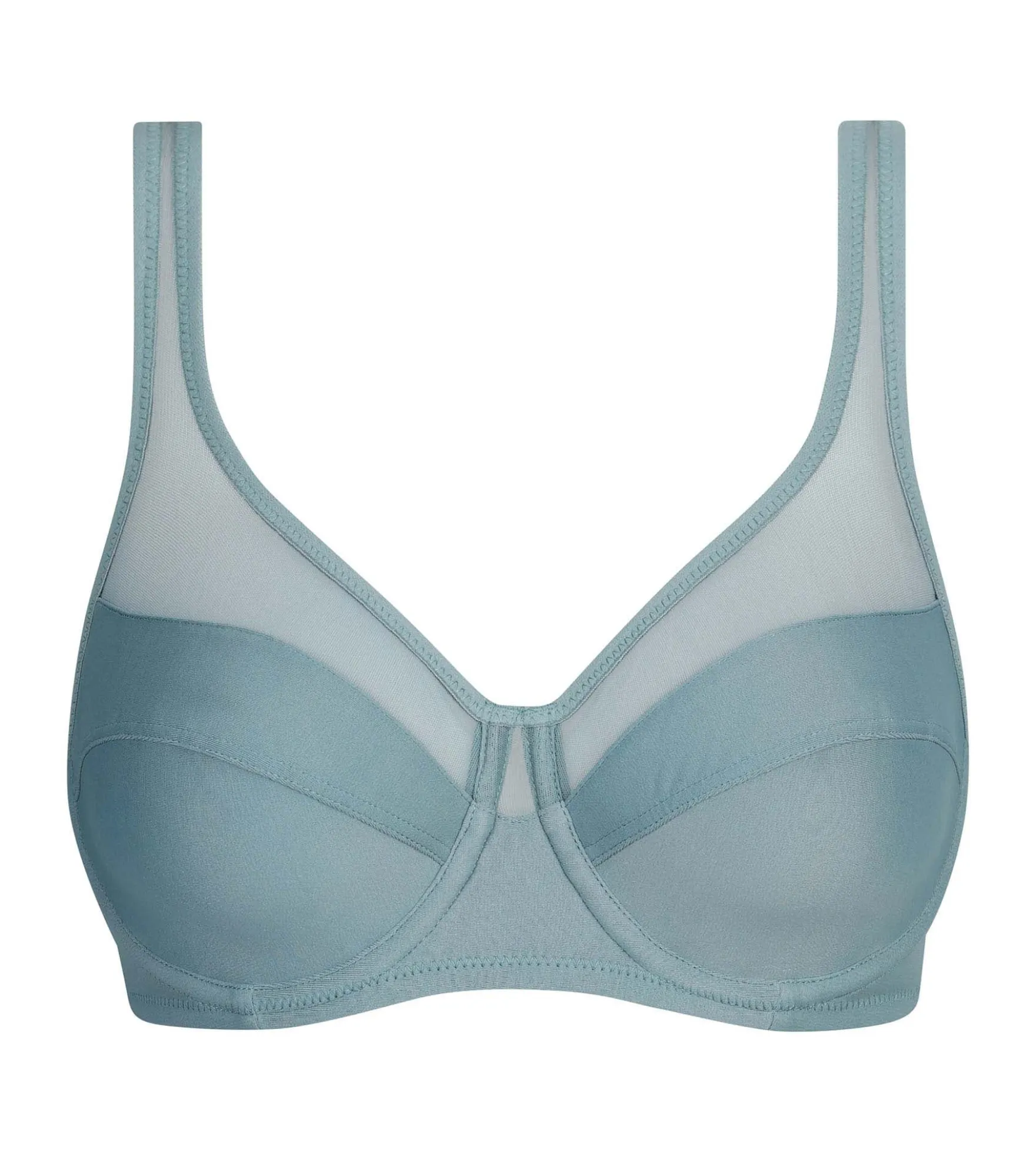 Soutien-gorge emboîtant en microfibre et tulle Sauge Generous