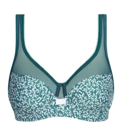 Soutien-gorge emboîtant en microfibre et tulle Vert Hydro Generous