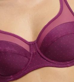 Soutien-gorge emboîtant en microfibre et tulle à pois Generous