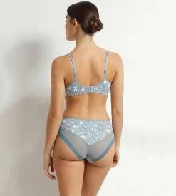 Soutien-gorge emboîtant en microfibre et tulle Sauge Fleurie Generous