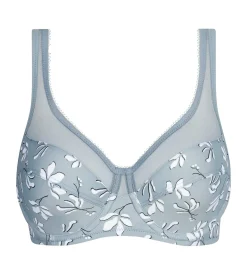 Soutien-gorge emboîtant en microfibre et tulle Sauge Fleurie Generous