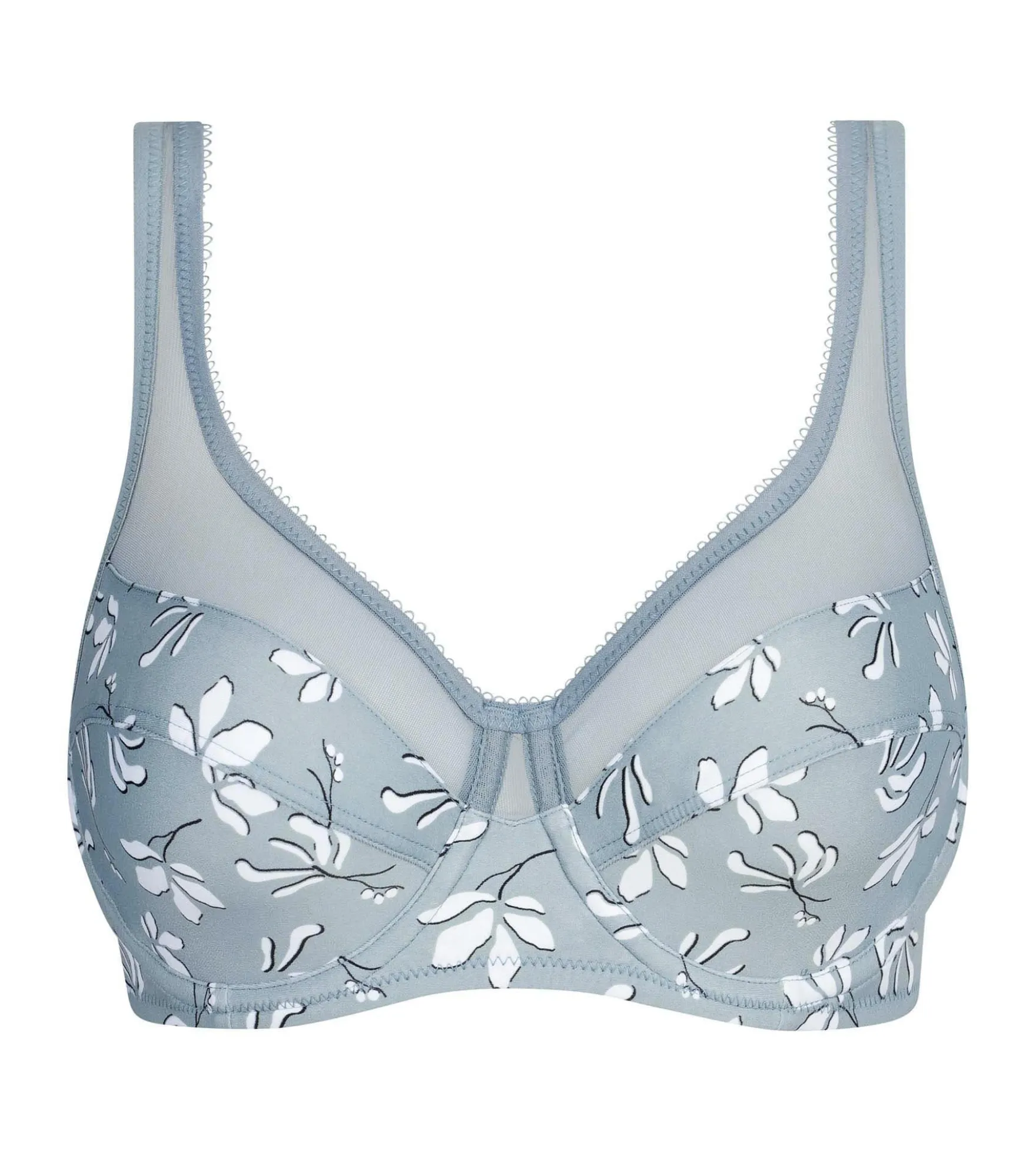 Soutien-gorge emboîtant en microfibre et tulle Sauge Fleurie Generous