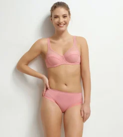 Soutien-gorge emboîtant en microfibre et tulle Rose Generous