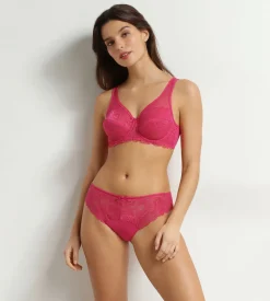Soutien-gorge emboîtant fuchsia en dentelle Generous Essentiel