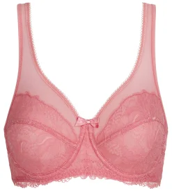 Soutien-gorge emboîtant rose en dentelle Generous Essentiel