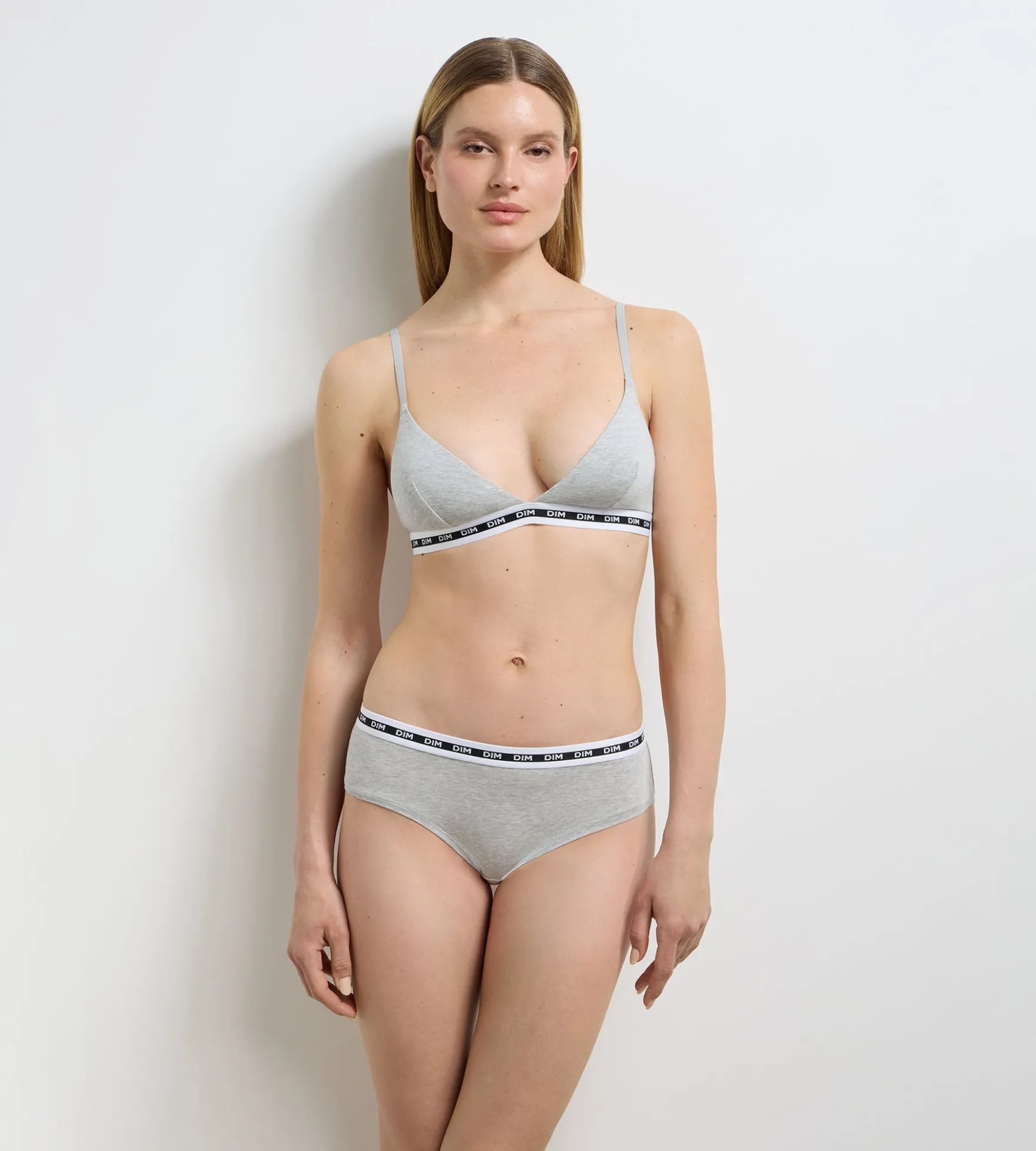 Soutien-gorge femme triangle sans armature Gris Chiné Dim Icons