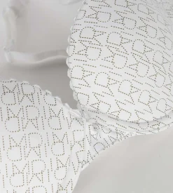 Soutien-gorge fille à armatures blanc imprimé logo Dim Touch