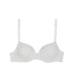 Soutien-gorge fille à armatures blanc imprimé logo Dim Touch