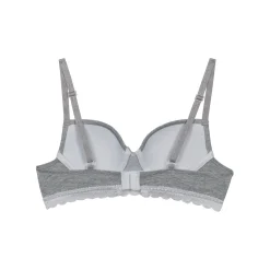 Soutien-gorge fille à coques moulées en coton stretch Gris Dim Trendy