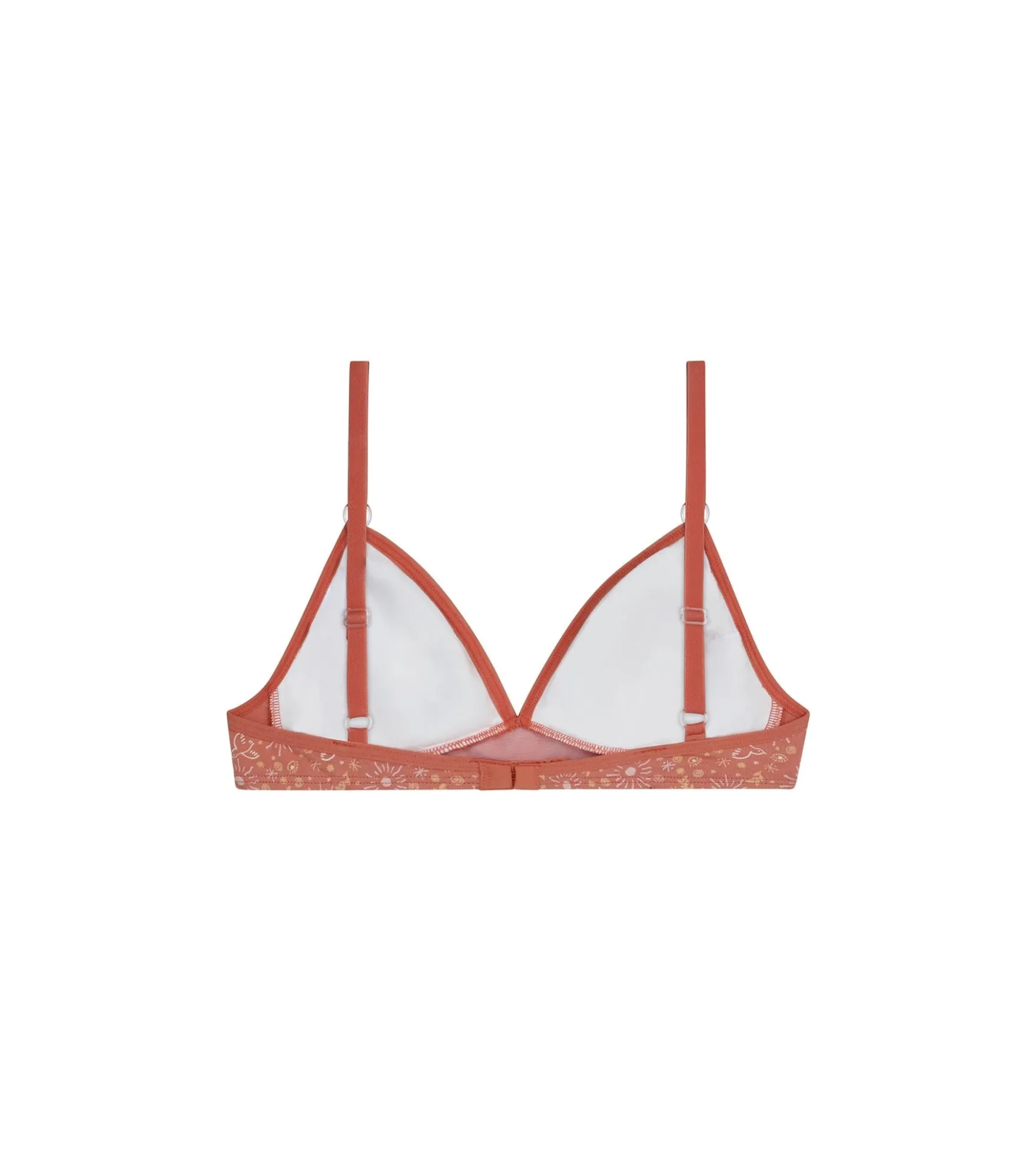 Soutien-gorge fille coton stretch Ocre à fleurs Les Pockets