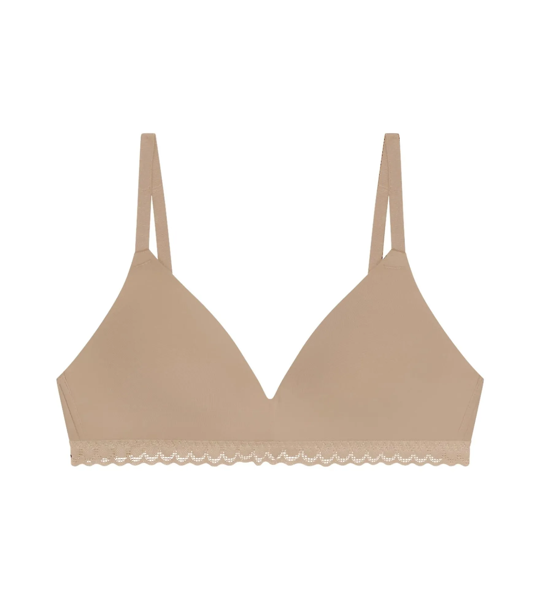 Soutien-gorge fille sans armature microfibre et dentelle Nude Daily