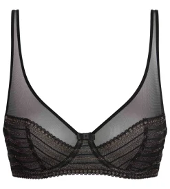 Soutien-gorge foulard à armatures dentelles noir rayé Holiday