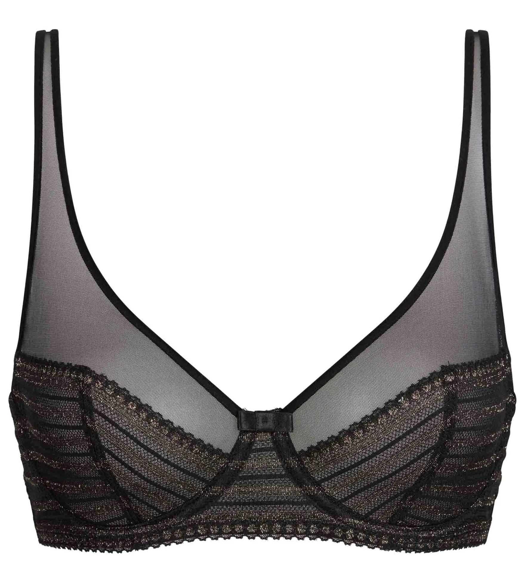 Soutien-gorge foulard à armatures dentelles noir rayé Holiday