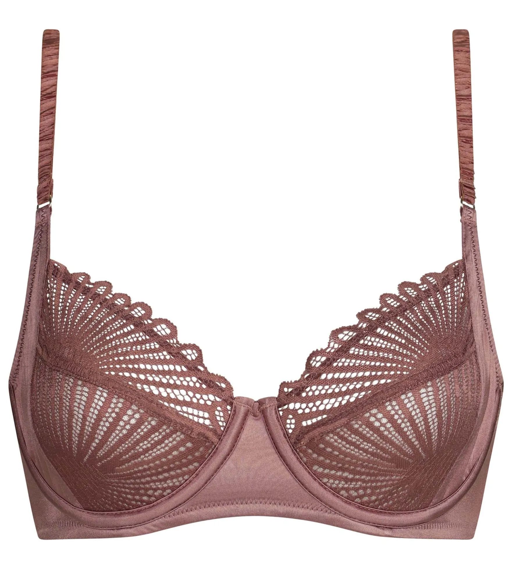 Soutien-gorge full cup à armatures en dentelle Marron Chocolove