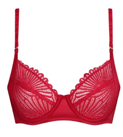 Soutien-gorge full cup à armatures en dentelle Rouge Chocolove