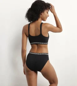 Soutien-gorge Noir côtelé sans armature ni couture Dim Icons Seamless