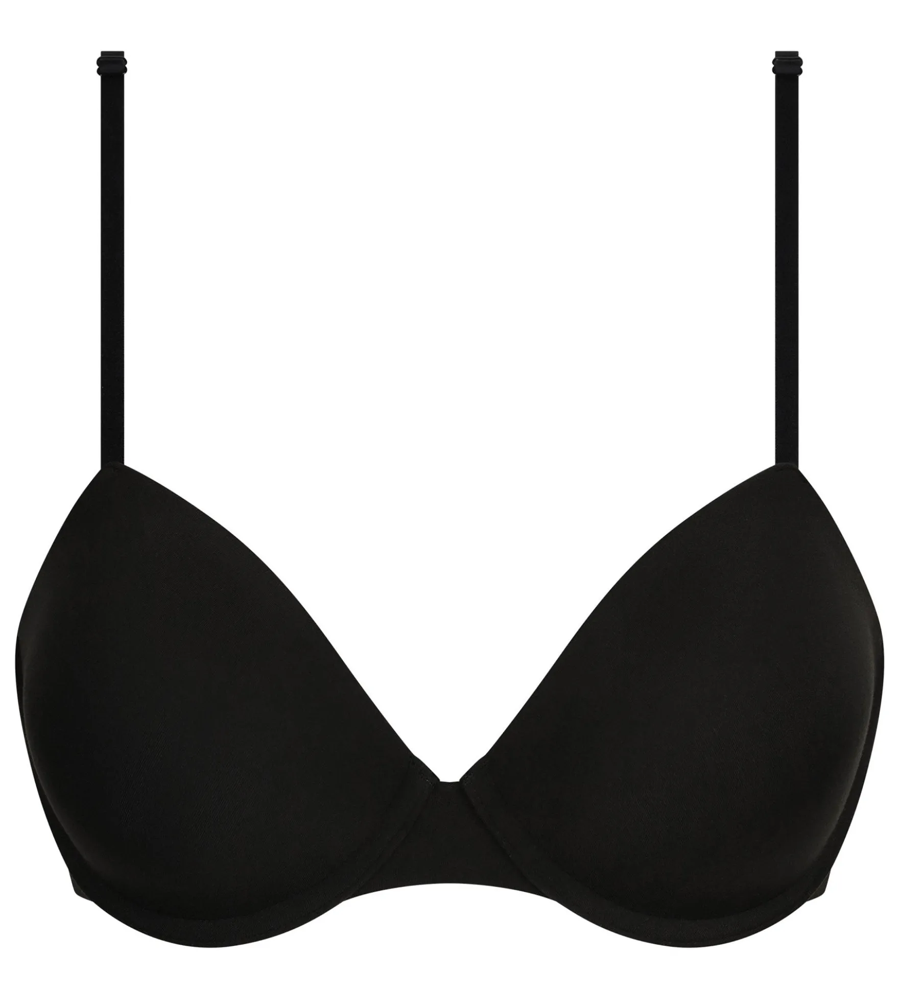 Soutien-gorge paddé à armatures en microfibre Noir Dim Invisible
