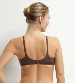 Soutien-gorge paddé sans armature en microfibre Brun Dim Invisible