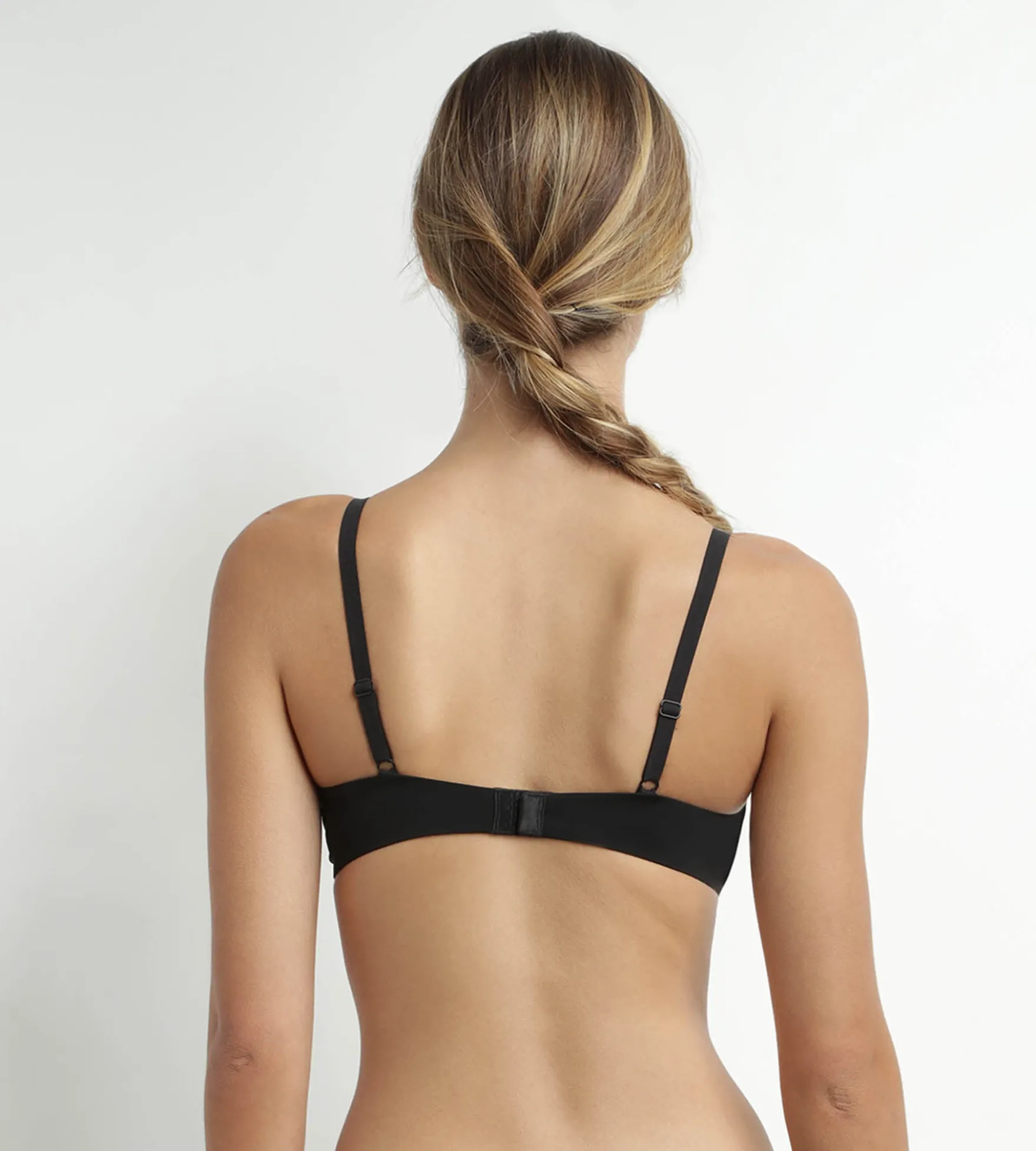 Soutien-gorge sans armature en microfibre et tulle Noir Daily Confort