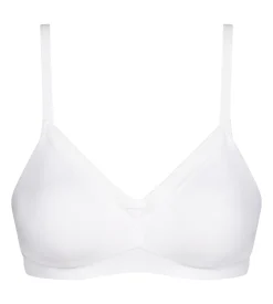 Soutien-gorge sans armature microfibre et tulle Blanc Daily Confort