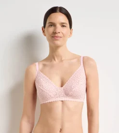 Soutien-gorge sans armatures rose pétale Daily Dentelle