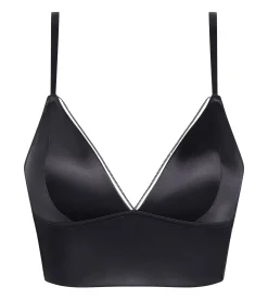 Soutien-gorge triangle ampliforme en microfibre satinée Gris Dim Chéri