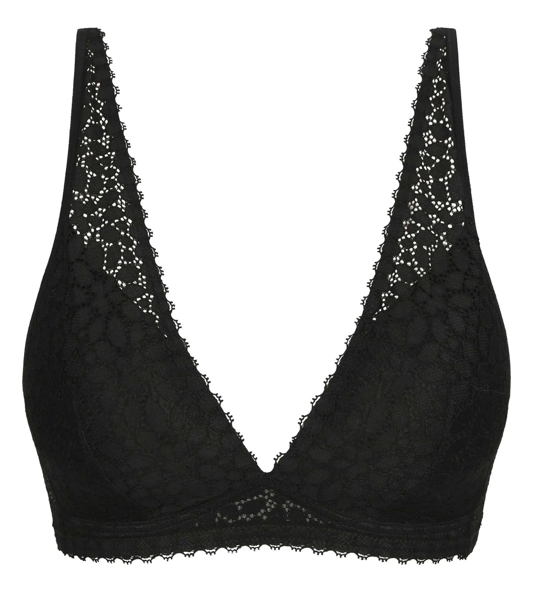 Soutien-gorge triangle avec mousses en microfibre Noir Daily Dentelle