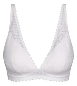 Soutien-gorge triangle avec mousses en microfibre Blanc Daily Dentelle
