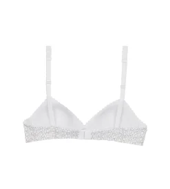 Soutien-gorge triangle imprimé logo blanc DIM Touch Girl
