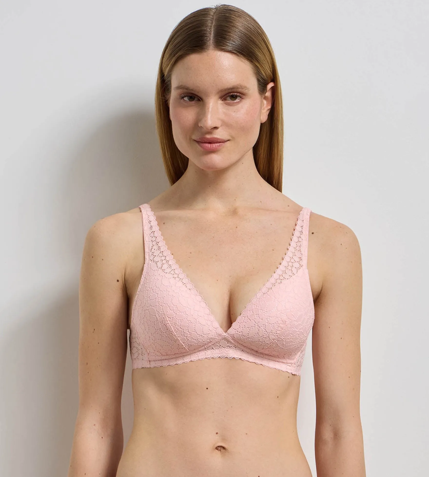 Soutien-gorge triangle paddé sans armatures rose pétale Daily Dentelle