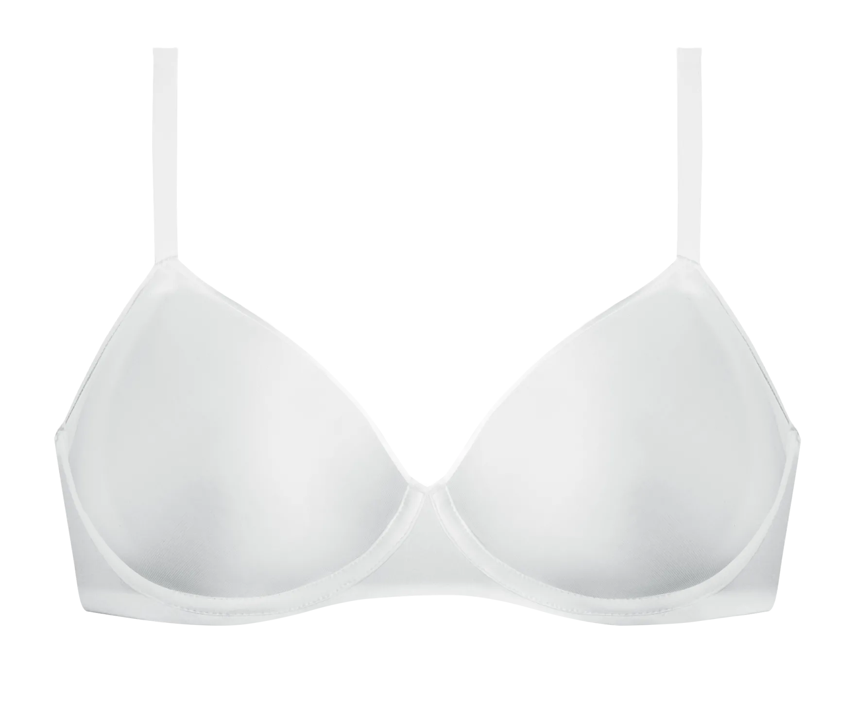 Soutien-gorge triangle sans armature en microfibre Blanc Dim Invisible