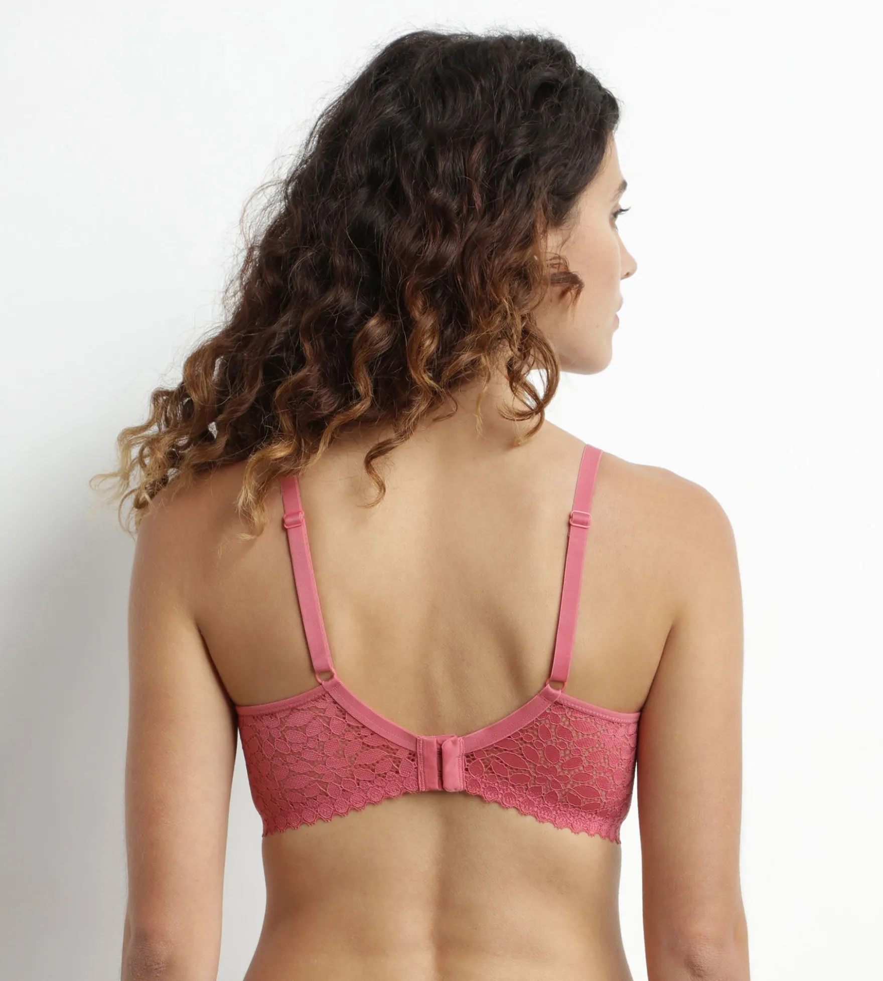 Soutien-gorge triangle sans armature dentelle florale Rose Daily Dentelle