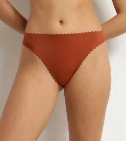 String femme Brun Cannelle en microfibre Dim Body Touch