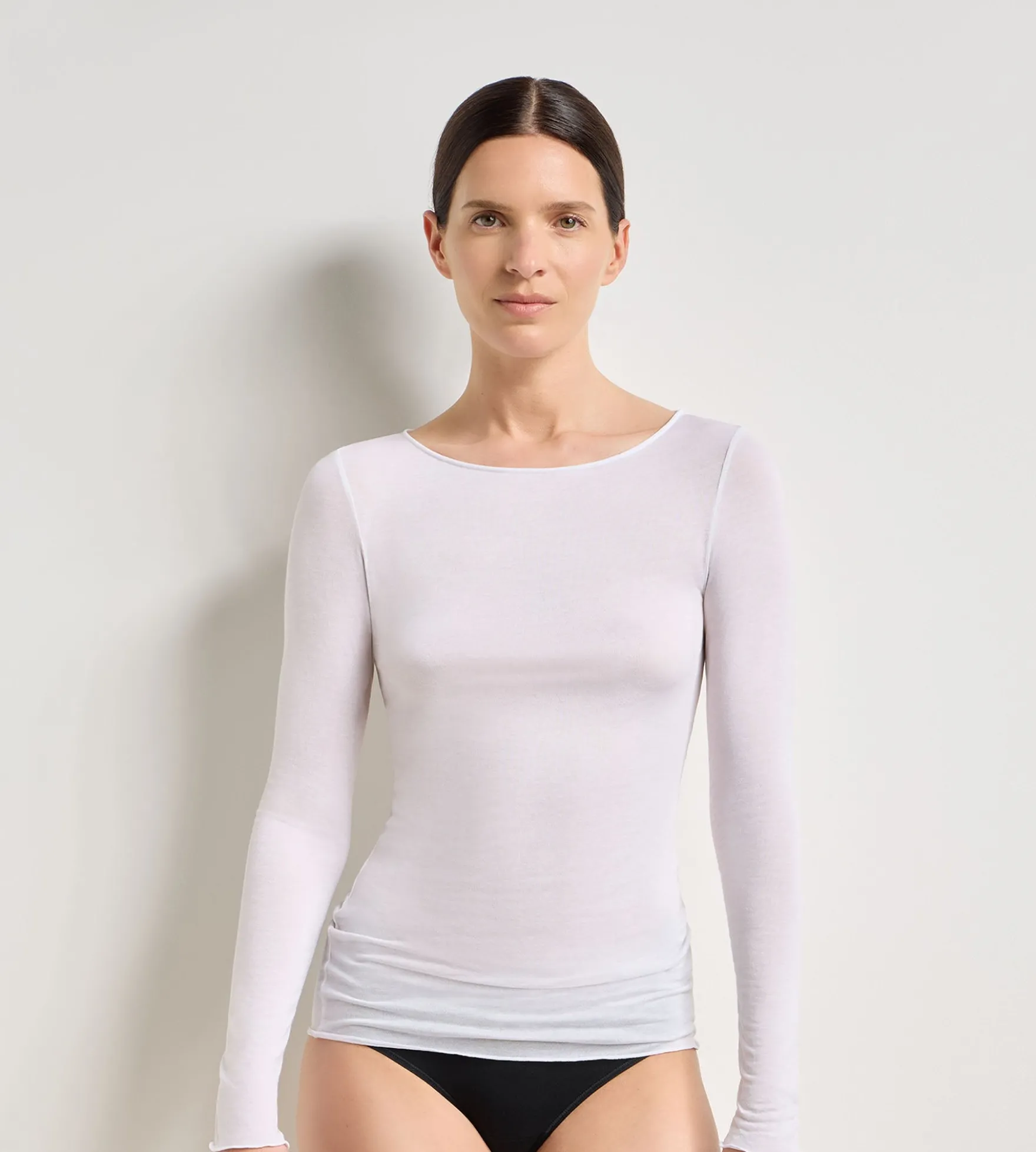 T-shirt col rond blanc Thermal Light